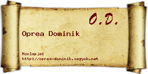 Oprea Dominik névjegykártya